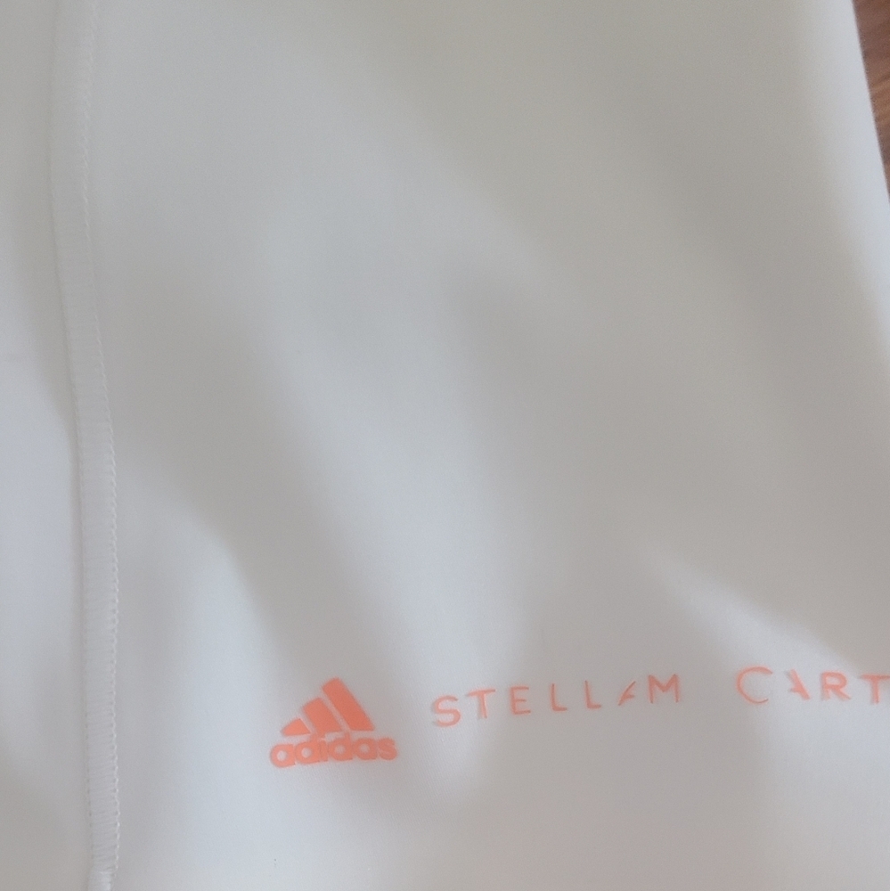 ADIDAS STELLA MCCARTNEY STRETCH WHITE WORKOUT TOP XS hp🔥🔥🔥 - Picture 9 of 9